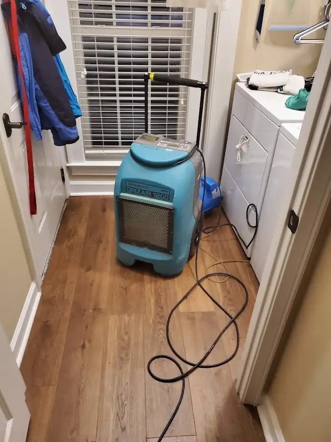 Commercial dehumidifier deployed for Flood Damage Cleanup in New Baltimore
